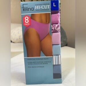 New Felina Hi-Cut Cotton Stretch Full Coverage Panties